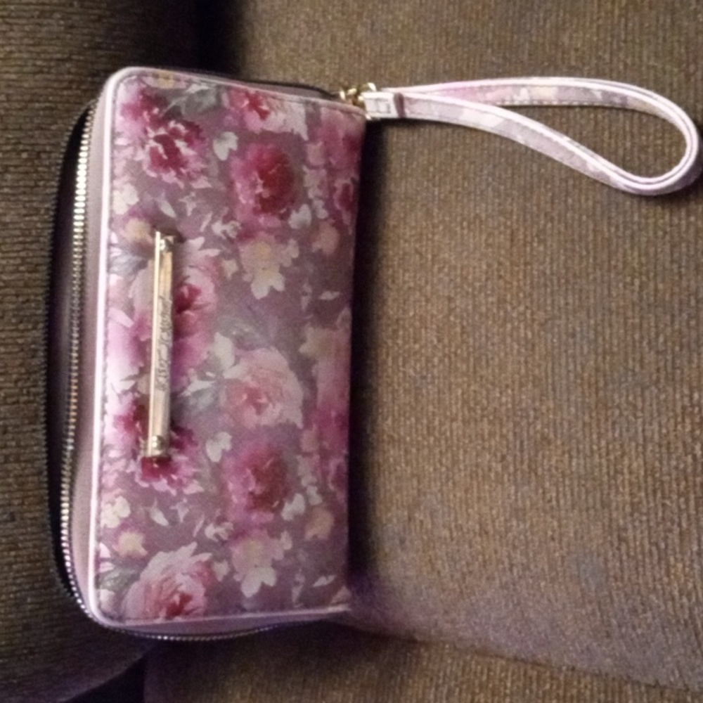 Floral wallet with 16 pockets including change pocket